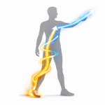 運動連鎖で下半身から上半身に力が伝わっていくイメージ