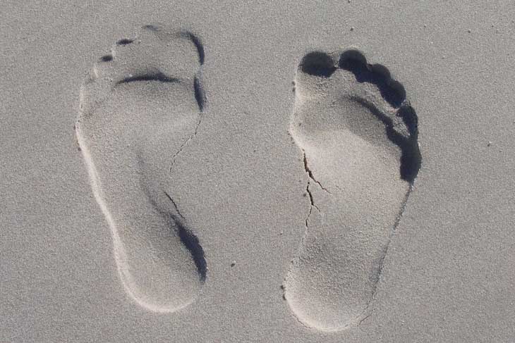 三点支持で土踏まずを作るイメージ